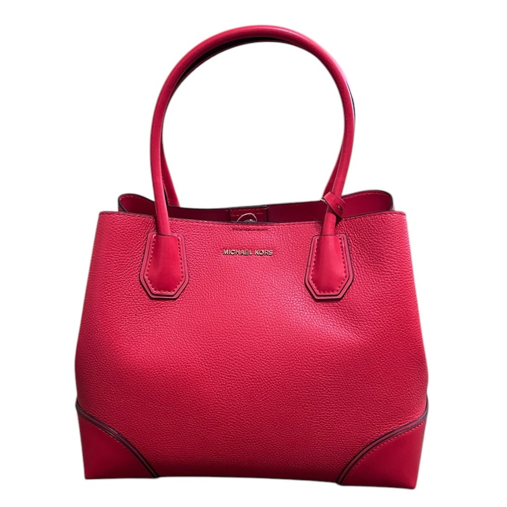 NWT 🏷️ Michael Kors Mercer Gallery Medium Leather Satchel | Sea Coral